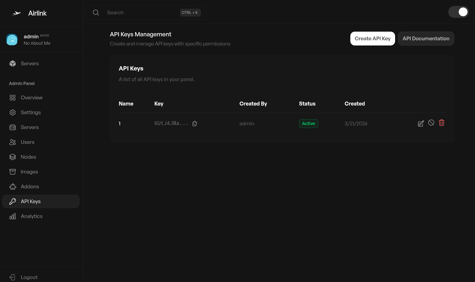 API
